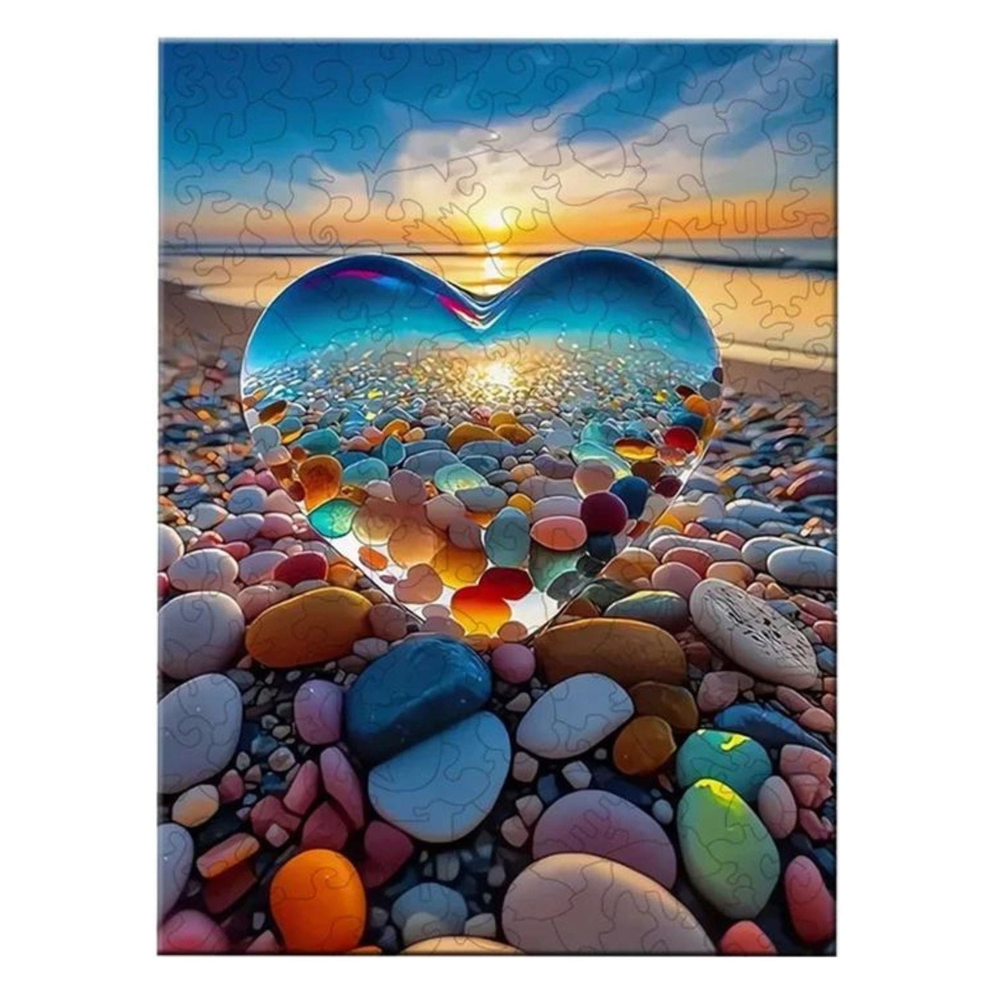 Puzzle 2D - Heart On the Beach | MindWood Wonders