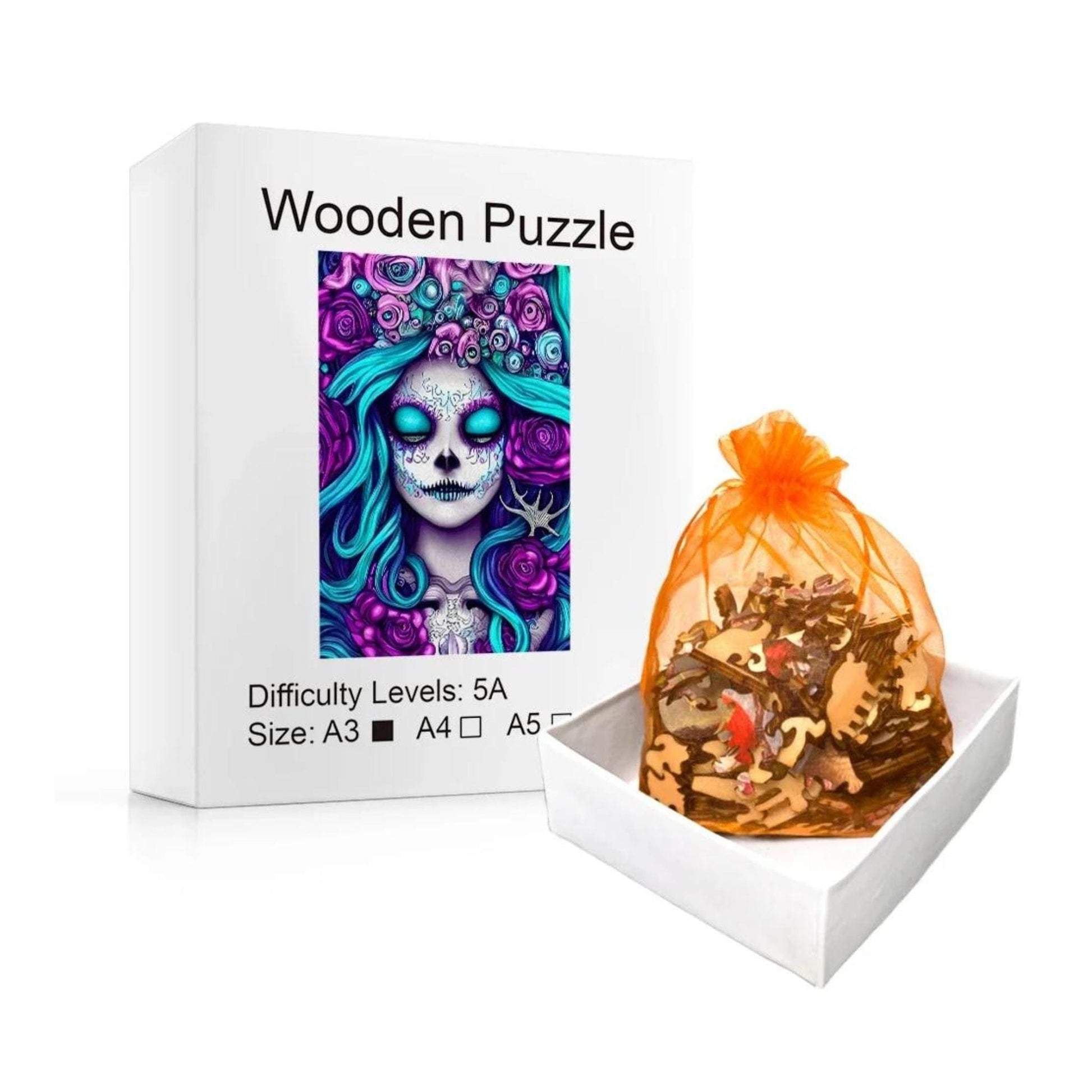 Puzzle 2D - La Dame Squelette | MindWood Wonders