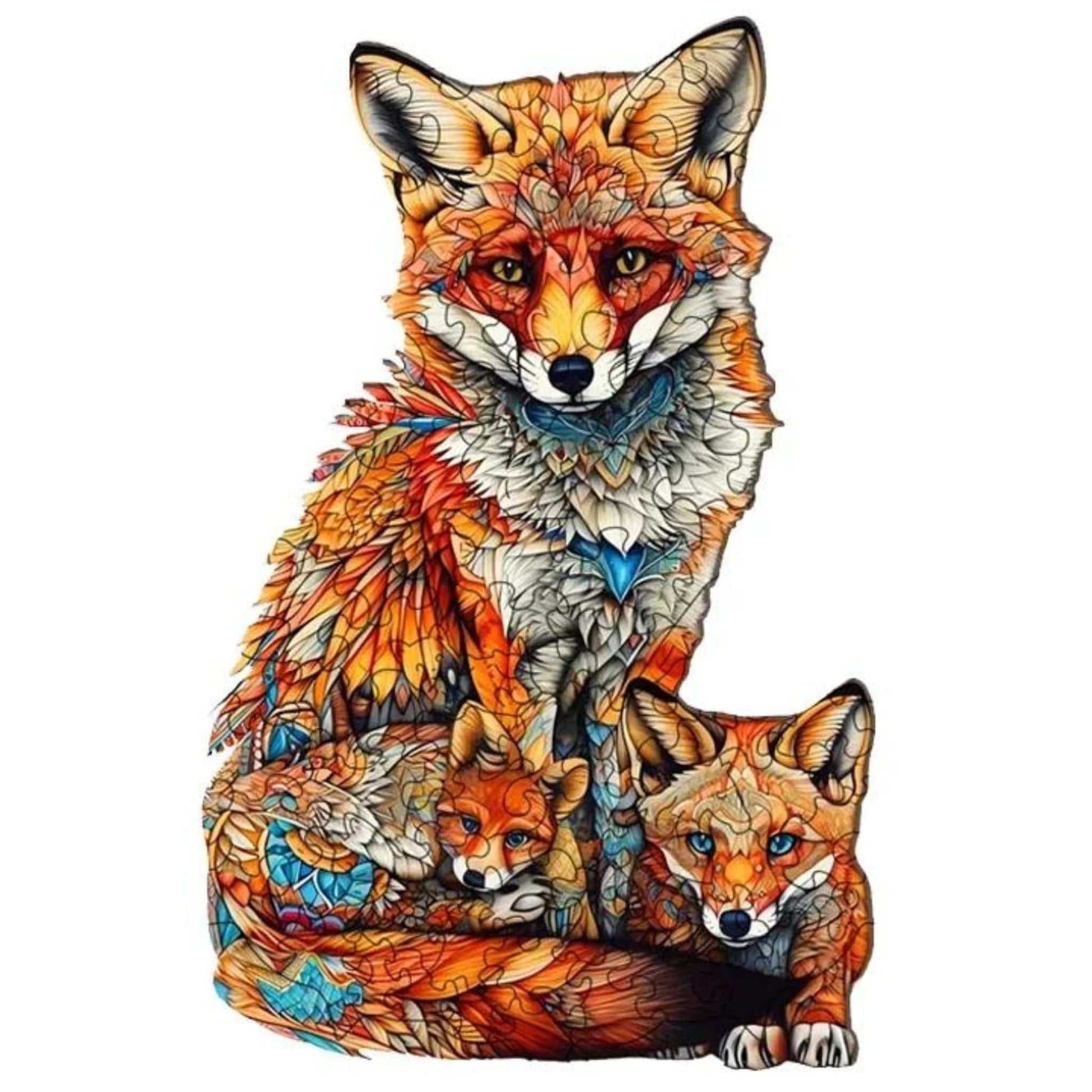 Puzzle 2D - La Famille Renard | MindWood Wonders