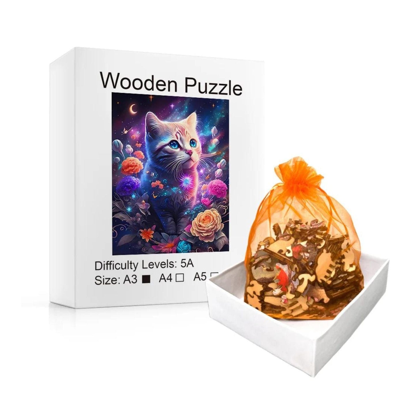 Puzzle 2D - Le Chat en Couleurs | MindWood Wonders