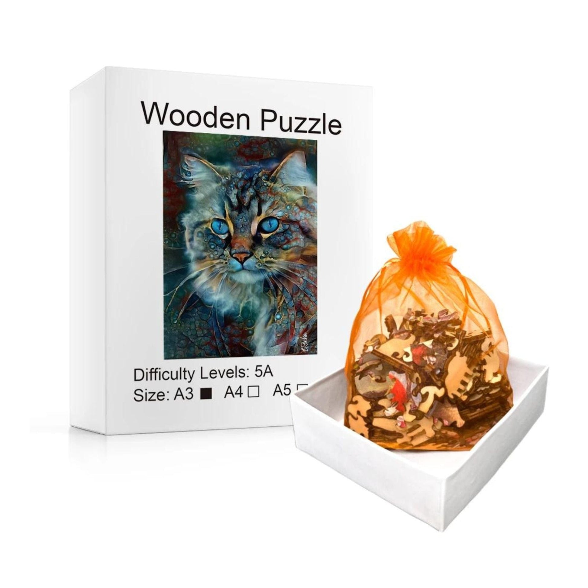 Puzzle 2D - Le Chaton Magnétique | MindWood Wonders