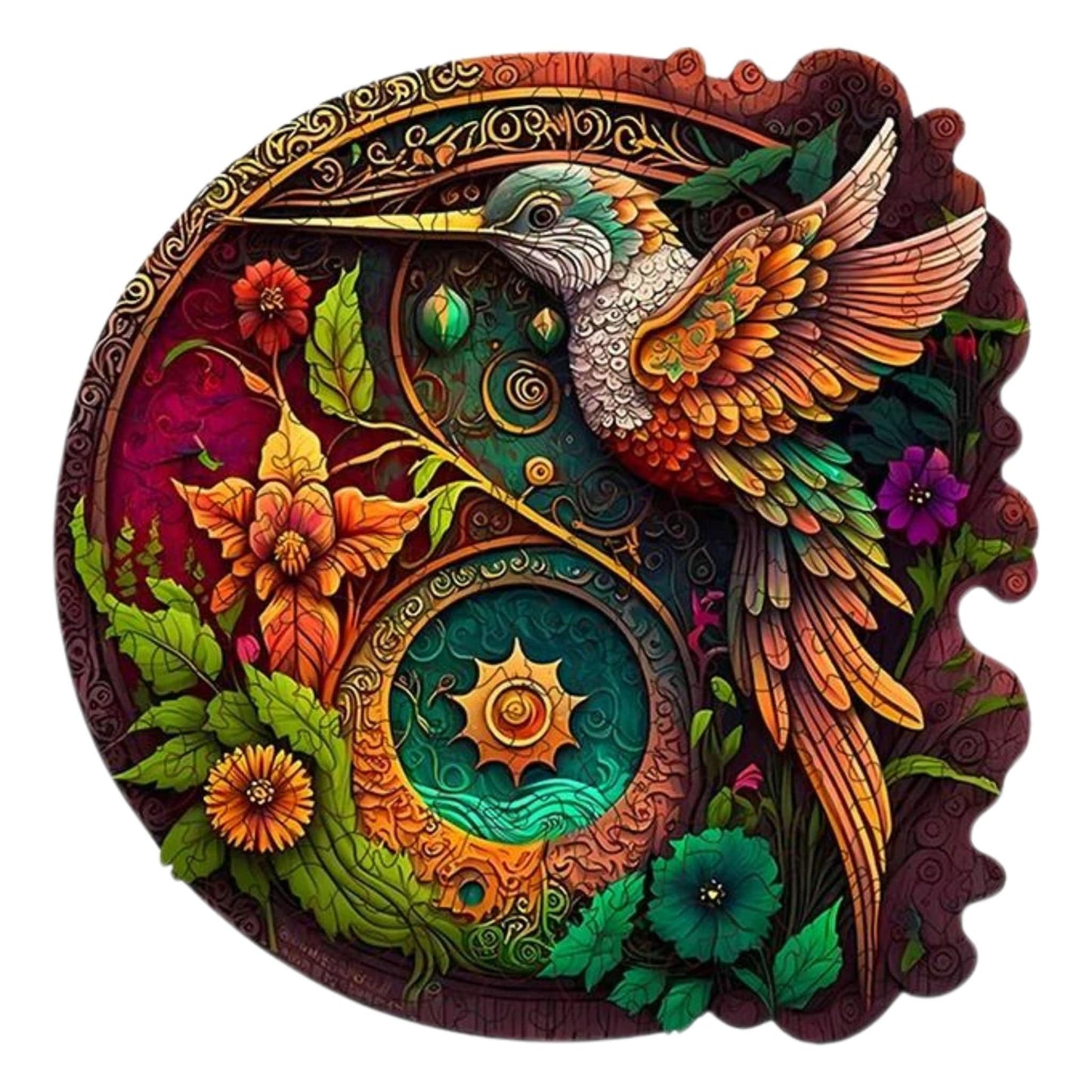 Puzzle 2D - Le Colibri Multicolore | MindWood Wonders