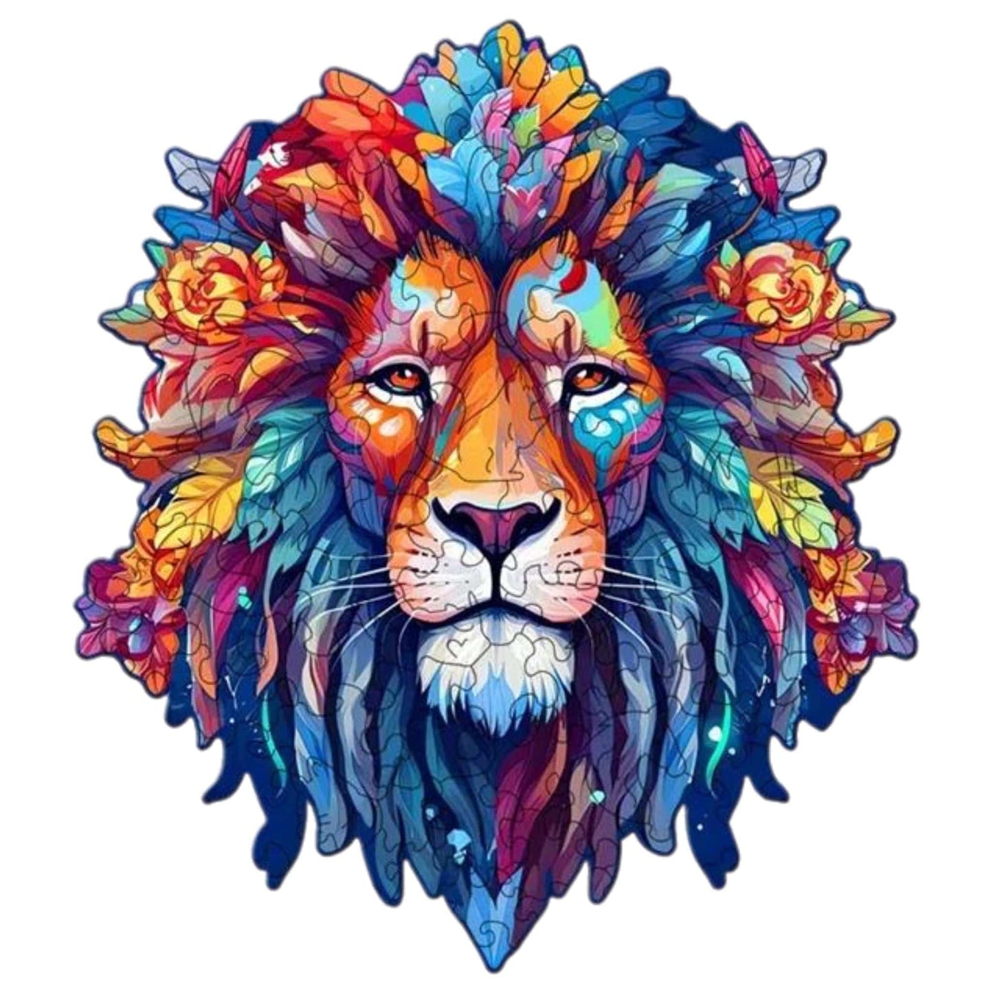 Puzzle 2D - Le Lion Majestueux | MindWood Wonders