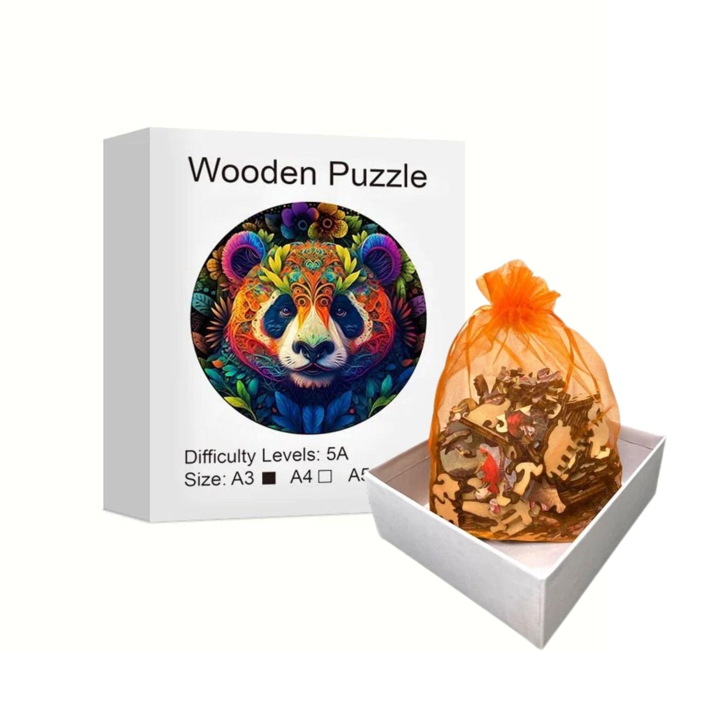 Puzzle 2D - Le Panda Paisible | MindWood Wonders