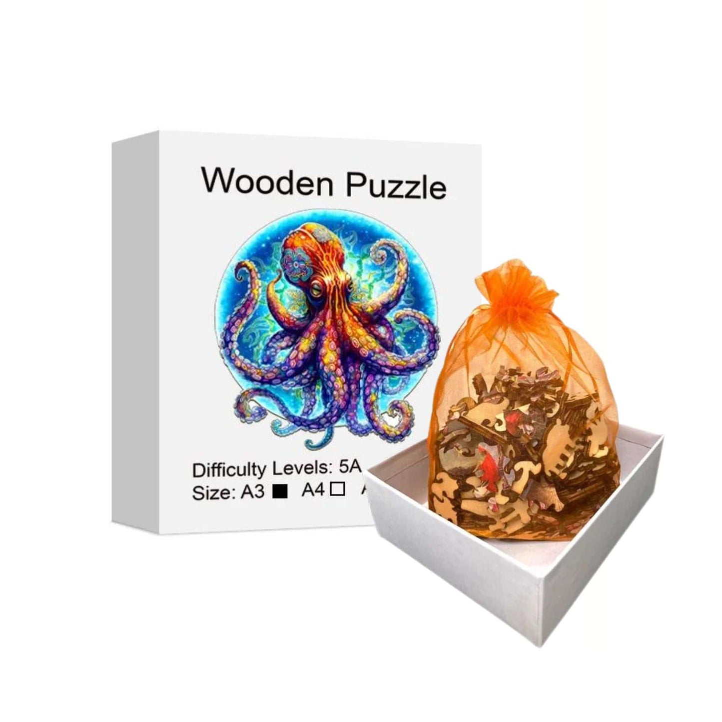 Puzzle 2D - Le Poulpe Géant | MindWood Wonders