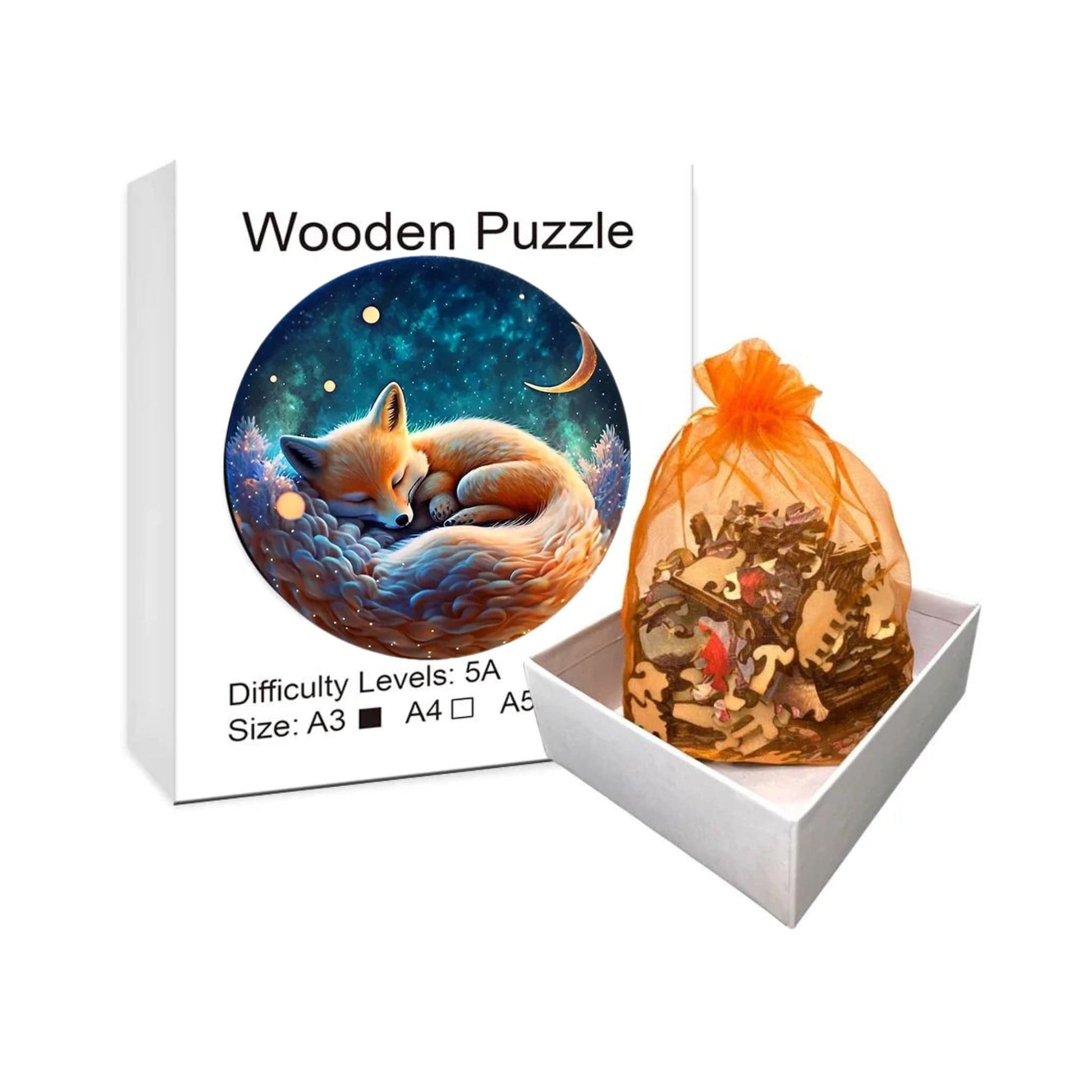 Puzzle 2D - Le Renard Endormi | MindWood Wonders