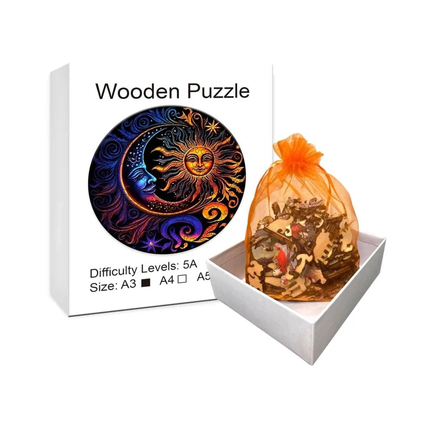 Puzzle 2D - Le Soleil et La Lune | MindWood Wonders