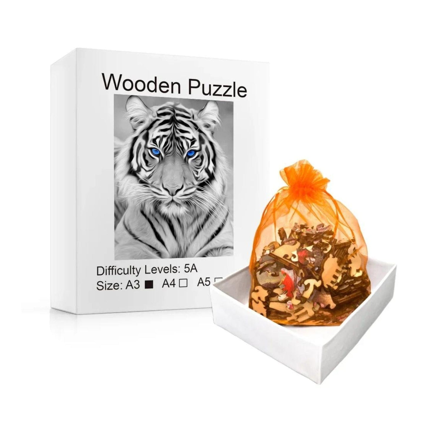 Puzzle 2D - Le Tigre Envoûtant | MindWood Wonders