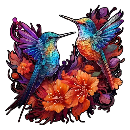 Puzzle 2D - Les Colibris Joyeux | MindWood Wonders