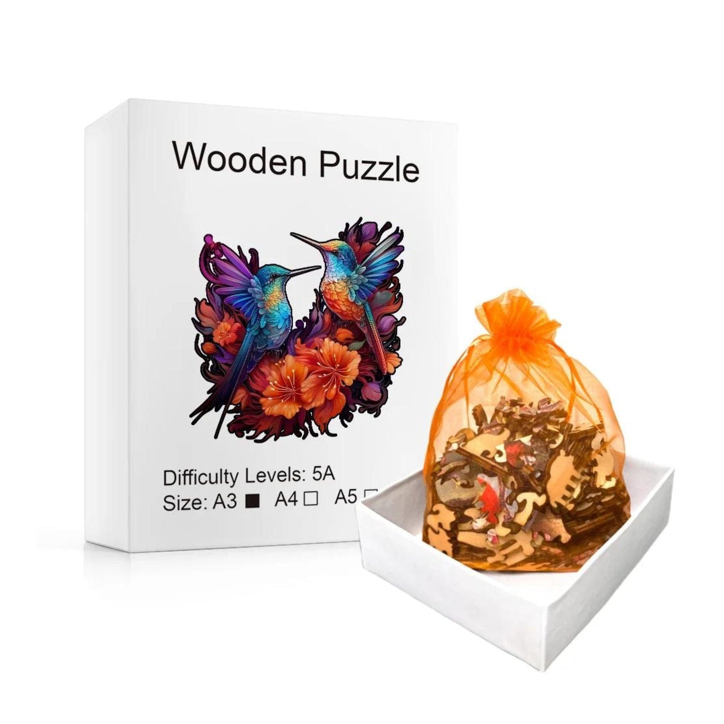 Puzzle 2D - Les Colibris Joyeux | MindWood Wonders