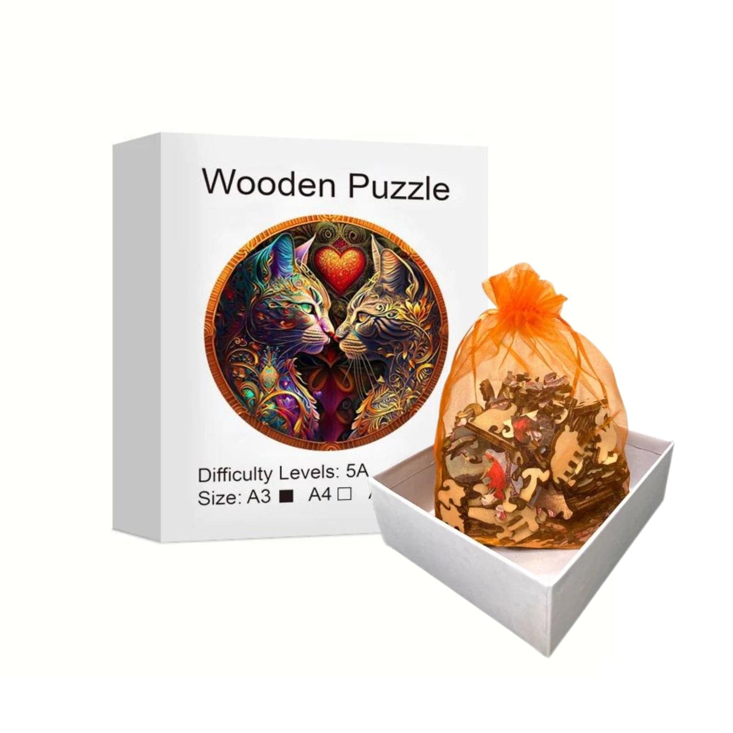 Puzzle 2D - Les Deux Chats | MindWood Wonders