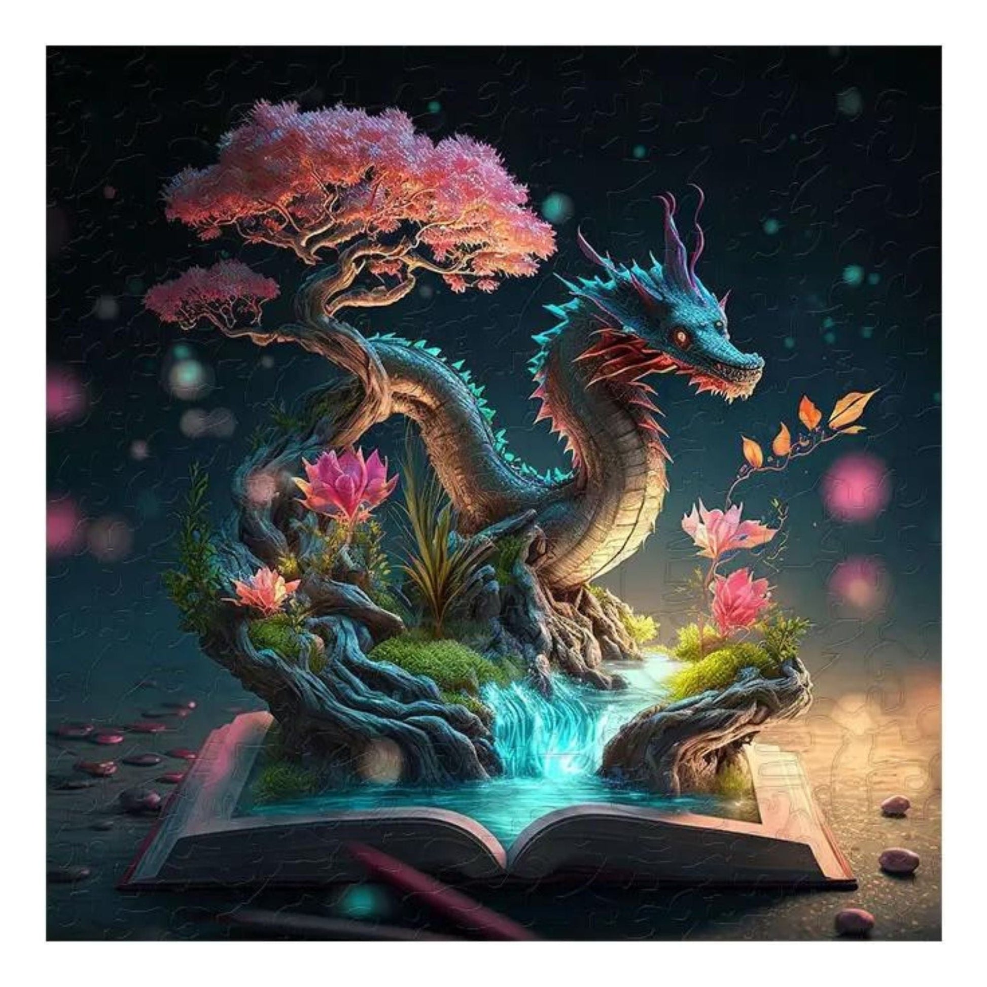 Puzzle 2D - Mystérieux Roi Dragon | MindWood Wonders