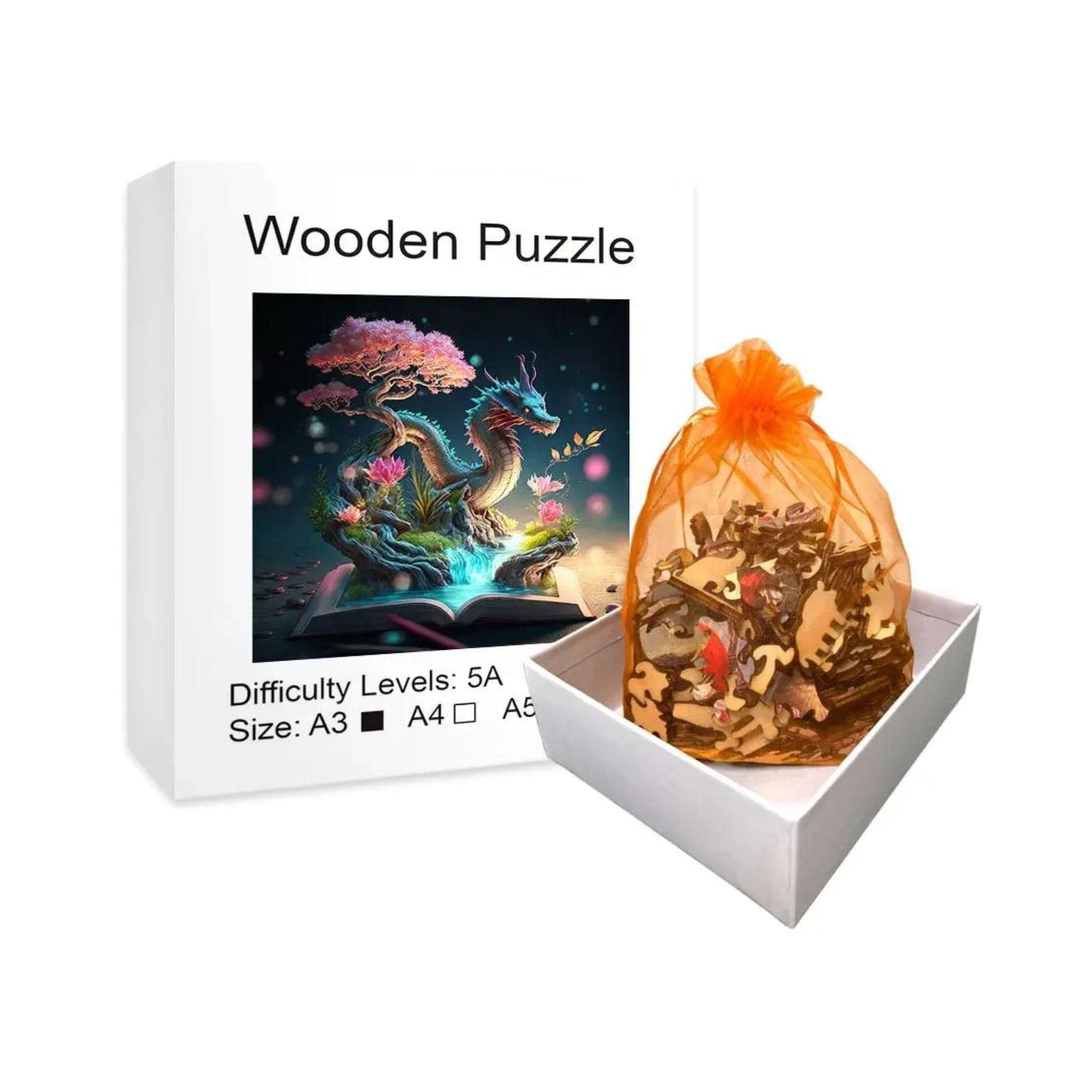 Puzzle 2D - Mystérieux Roi Dragon | MindWood Wonders