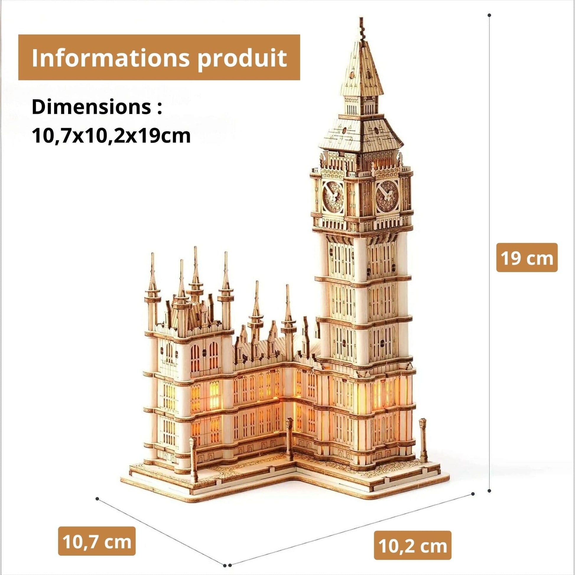 Puzzle 3D - Big Ben Londres | MindWood Wonders