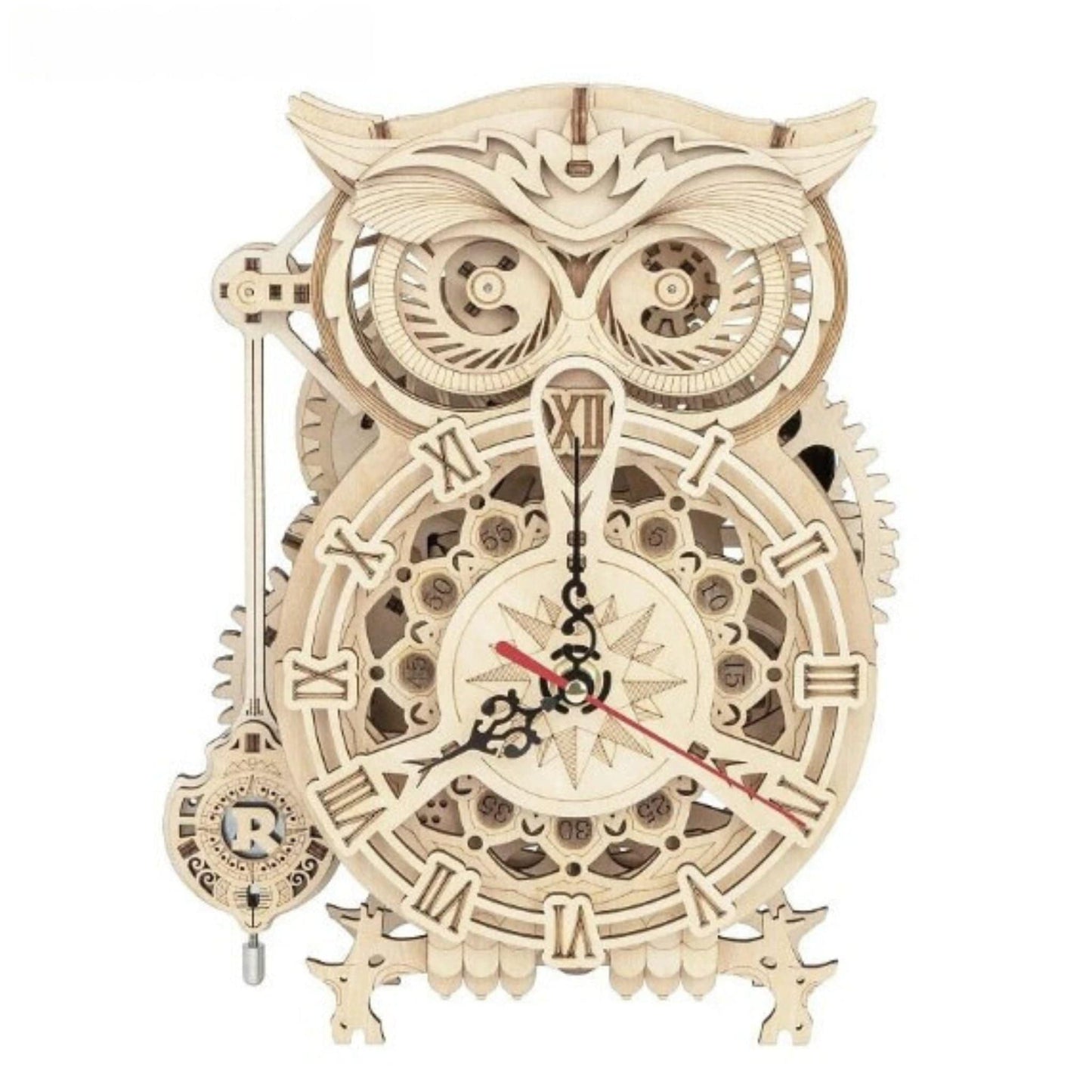 Puzzle 3D - L'Horloge Hibou | MindWood Wonders