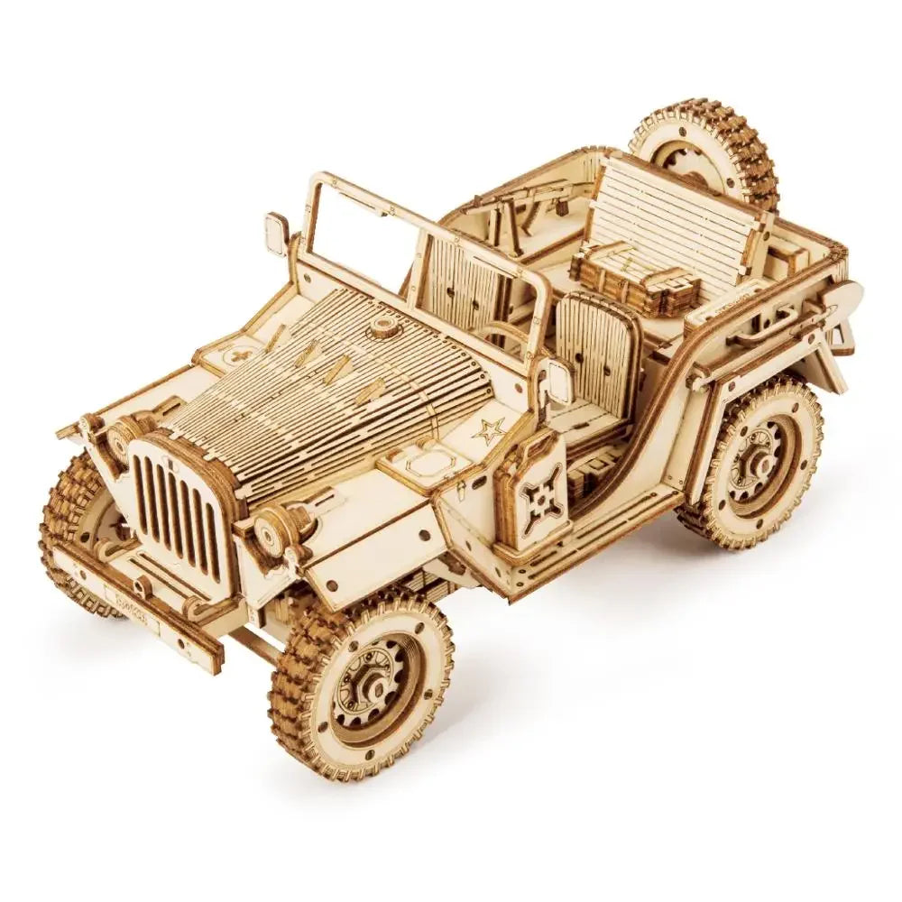 Puzzle 3D - La Jeep Militaire | MindWood Wonders