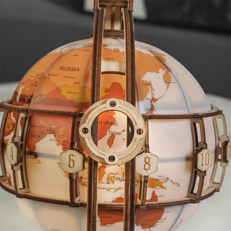 Puzzle 3D - Le Globe Lumineux | MindWood Wonders